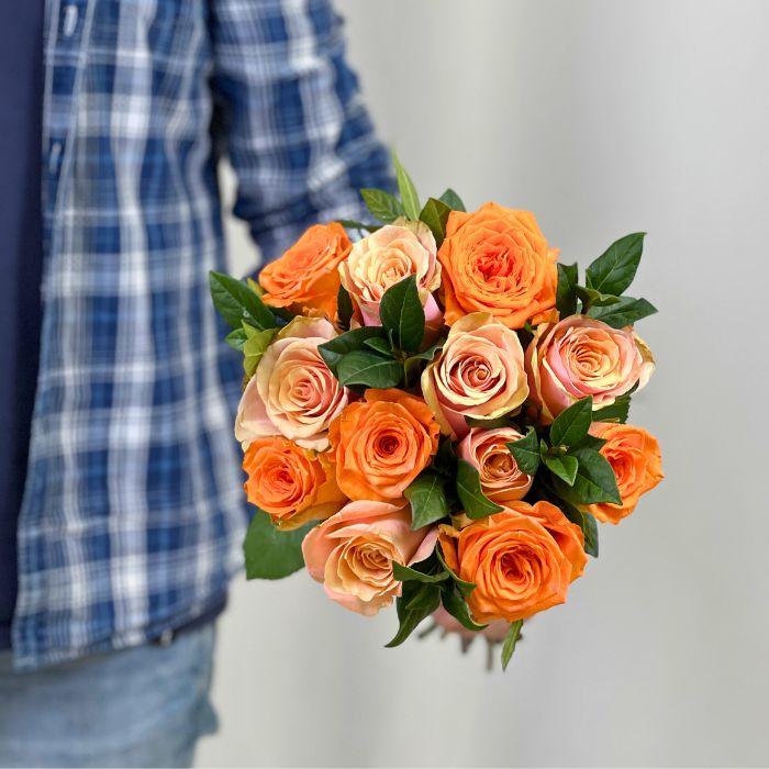 Tangerine Tango Rose Bouquet: The Perfect Roses for Birthday Joy ...